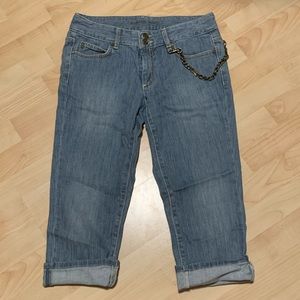 Michael Kors Cropped Jean Capris w/Chain SZ 6